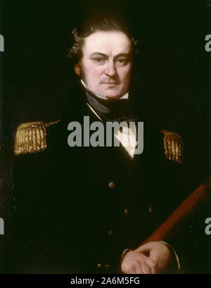Captain William Edward Parry (1790-1855), Konteradmiral Sir William Edward Parry, Englisch Explorer der Arktis, der für seine Expedition 1819 durch die Abwehr Kanal bekannt war, vermutlich die erfolgreichste in der langen Suche nach der Nordwestpassage. Stockfoto