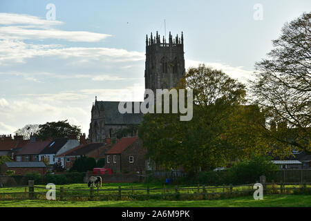 HEDON-Kirche, im Herbst, East Yorkshire Stockfoto