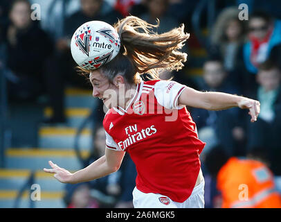 Borehamwood, Großbritannien. 27 Okt, 2019. Portsmouth, England - 27. Oktober: Lisa Evans von Arsenal während Super von Barclays Frauen Liga Match zwischen Arsenal und Manchester City Frauen Frauen an der Wiese Park Stadion am 27. Oktober 2019 in Peterborough, England Credit: Aktion Foto Sport/Alamy leben Nachrichten Stockfoto