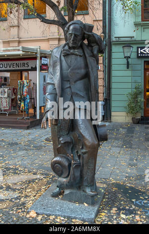 Statue der Schriftsteller Hans Christian Andersen in Bratislava, Slowakei Stockfoto