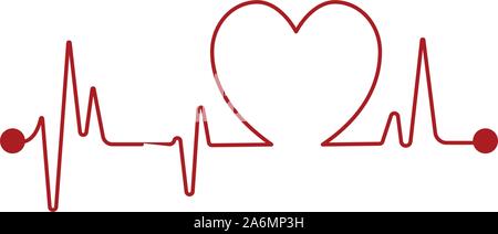 Puls oder Herzschlag lineare Symbol. Moderne outline Puls logo Konzept für Gesundheit und Medizinische porpuses. Vektor Illustration auf weißen isoliert Stock Vektor