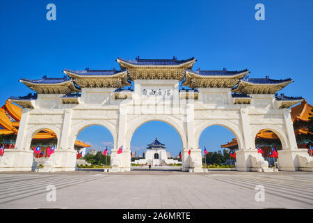 Liberty Square Main Gate bei Chiang Kai Shek Memorial Hall, Taipei. Stockfoto