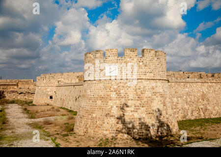 Othello Venethian schloss Turm und Mauern, Famagusta, Nördlich Zypern Stockfoto