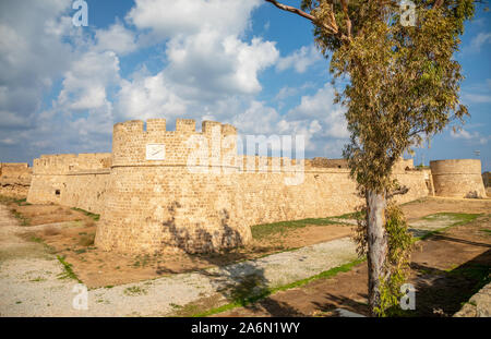 Othello Venethian schloss Turm und Mauern, Famagusta, Nördlich Zypern Stockfoto