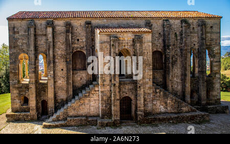 Iglesia de Santa María del Naranco. Oviedo, Asturien, Spanien. Stockfoto