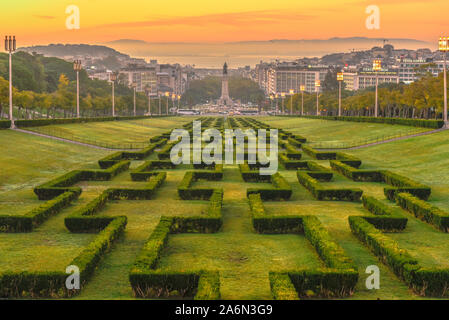 Parque Eduardo VII, Lissabon, Portugal Stockfoto