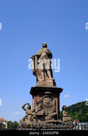 Denkmal des Kurfürsten Carl Theodor in Heidelberg, Deutschland Stockfoto