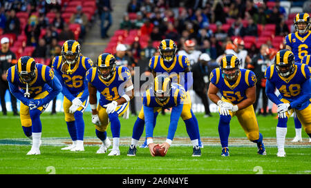 London, Großbritannien. 27. Oktober 2019. Widdern Praxis vor der NFL Spiel Cincinnati Bengals v Los Angeles Rams im Wembley Stadium, Spiel 3 der NFL in diesem Jahr London Spielen. Endstand Bengals 10 Widder 24. Credit: Stephen Chung/Alamy leben Nachrichten Stockfoto