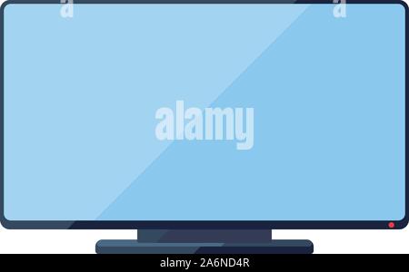 TV Flachbild Symbol mit breiter Bildschirm Stock Vektor