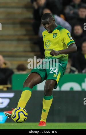 27. Oktober 2019, Carrow Road, Norwich, England, Premier League, Norwich City v Manchester United: Ibrahim Amadou (24) von Norwich City Credit: Mark Cosgrove/News Bilder Stockfoto