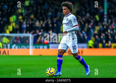 26. Oktober 2019, Turf Moor, Burnley, England; Premier League, Burnley v Chelsea: William (10) von Chelsea während des Spiels Credit: Craig Milner/News Bilder Stockfoto