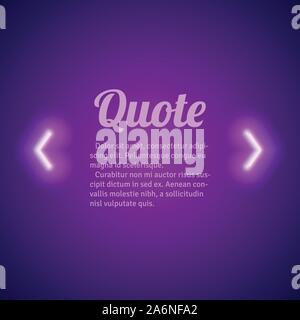 Retro neon leuchtenden Anführungszeichen frame Stock Vektor