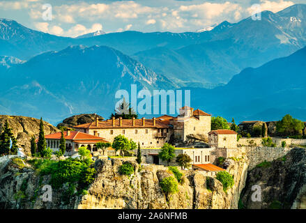 Kloster der Heiligen Dreifaltigkeit von Meteora in Griechenland Stockfoto