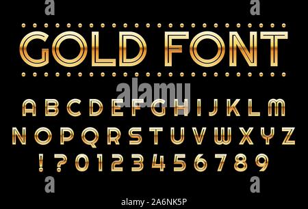 Gold gambling Alphabet Stock Vektor