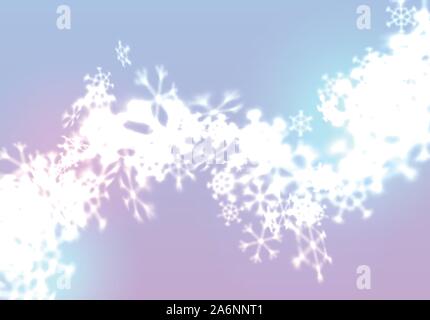 Weihnachten Schneeflocken Hintergrund mit Fallen und wirbelnden Schnee Stock Vektor