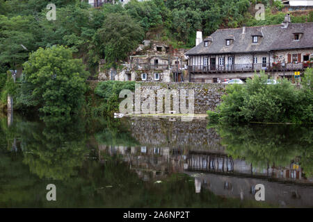 Fluss Dordogne, Limousin, Correze, Frankreich Stockfoto