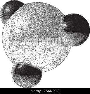 Molekül mit dotwork Gradient Stock Vektor