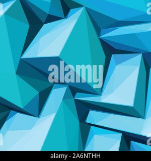Poster mit abstrakt blau Eiswürfel Stock Vektor