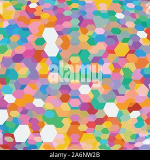 Zusammenfassung Hintergrund mit bunten hex Polygone Stock Vektor