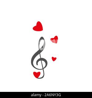 Vektor Violinschlüssel Symbol Musiknote eps 10. Stock Vektor