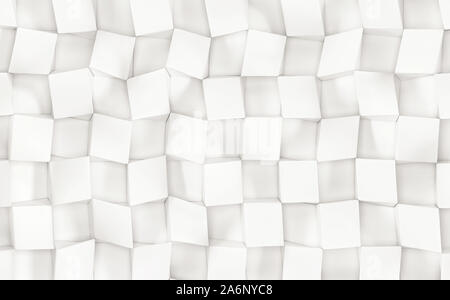 Weiß abstraktes Bild von kuben Hintergrund. 3D-Rendering Stockfoto