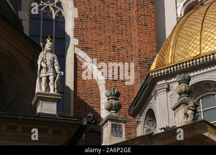 Krakau. Krakau. Polen. Wawel Royal Castle auf Wawel. Die königliche archcathedral Basilika des heiligen Stanislaus und Wenzel. Stockfoto