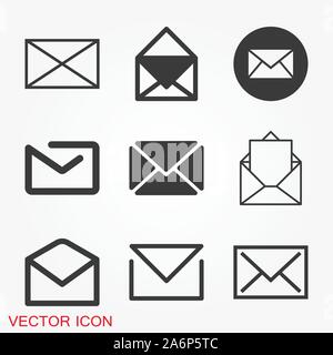 Briefumschlag, Vektor mail Umschlag und brief-symbol Stock Vektor