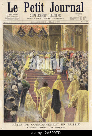 Feste LE COURONNEMENT DE RUSSIE - KRONE FESTIVALS IN RUSSLAND - In "Le Petit Journal" Französische illustrierte Zeitung - 1896 Stockfoto