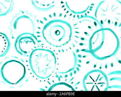 Hand gezeichnet abstraktes Aquarell geometrischen Hintergrund mit sichtbaren Pinselstrichen. Stockfoto
