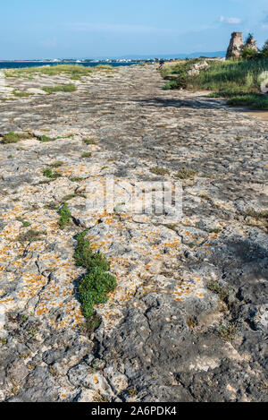 Die Farben und die Atmosphäre der Apulien Meer. Italien. Stockfoto