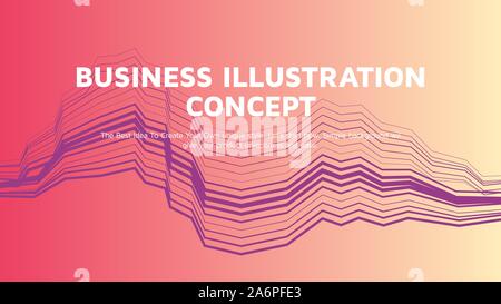 Abstract Vector bunten Farbverlauf Landing Page Template Stock Vektor