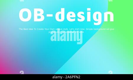 Abstract Vector bunten Farbverlauf Landing Page Template Stock Vektor