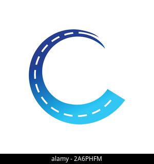 Autobahn Beschichtung erste C Vektor Symbol Grafik Logo Design Template Stock Vektor