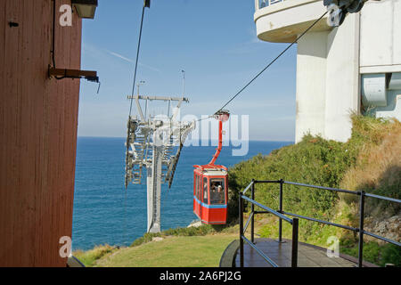 Israel, Rosh Hanikra, (lit Leiter der Grotten) an der Küste des Mittelmeeres gelegen, im westlichen Galiläa in der Nähe der Grenze zum Libanon. Th Stockfoto