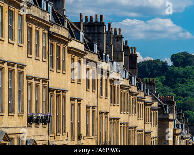 Eine Reihe von Stadthäusern in Bath, Somerset, Großbritannien. Stockfoto