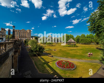 Parade Gardens, einem denkmalgeschützten Park in Bath, Somerset, England Stockfoto