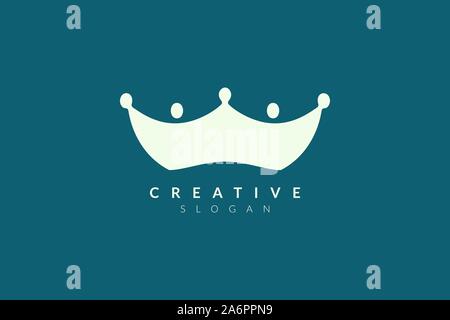 Crown Logo Design. Minimalistisches und modernes Vector Illustration Design passend für Business oder Marke. Stock Vektor