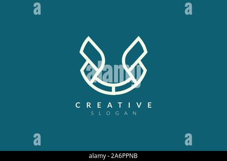 Becken Logo Design mit abstrakten Formen. Minimalistisches und modernes Vector Illustration Design passend für Business oder Marke Stock Vektor