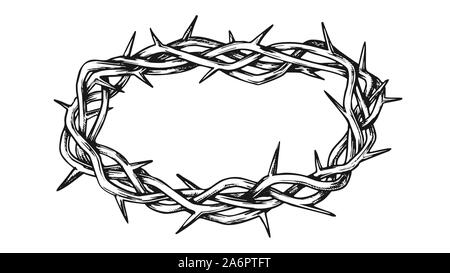 Dornenkrone Jesu Christi monochromen Vector Stock Vektor