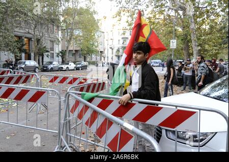 Mailand (Italien), 26. Oktober 2019, Demonstration für das kurdische Volk Stockfoto