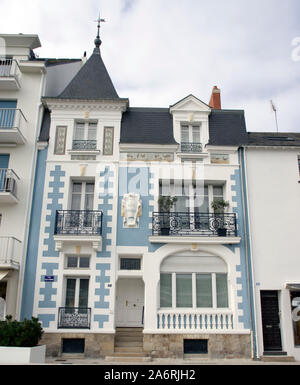 Villa Les Courlis, Quai Jules Sandeau, Le Pouliguen, Bretagne Stockfoto