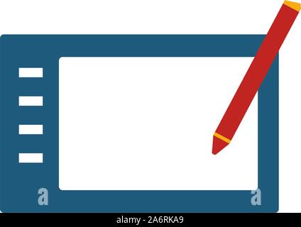 Grafiktablett Symbol. Einfache flache Element vom Design der Benutzeroberfläche und der UX-Sammlung. Kreative Grafiktablett Symbol für Vorlagen, Software und Anwendungen Stock Vektor