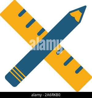 Design Services Symbol. Einfache flache Element vom Design der Benutzeroberfläche und der UX-Sammlung. Creative Design Services Symbol für Vorlagen, Software und Anwendungen Stock Vektor