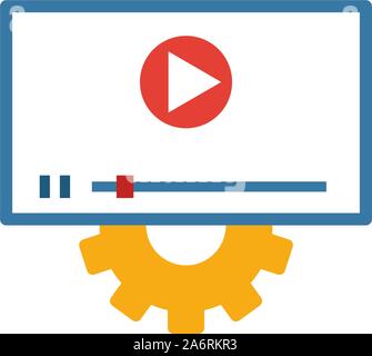 Video Services Symbol. Einfache flache Element vom Design der Benutzeroberfläche und der UX-Sammlung. Creative Video services Symbol für Vorlagen, Software und Anwendungen Stock Vektor