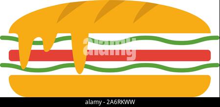 Sandwich-Symbol. Einfache flache Element aus Fast Food Collection. Kreative sandwich Symbol für Vorlagen, Software und Anwendungen Stock Vektor