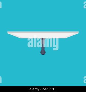 Waschbecken vektorsymbol Waschbecken im Bad. Wasser fauet Haushaltgeräte. Flache wc Innenbereich element Möbel Stock Vektor