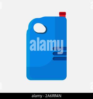 Saubere Flüssigkeit Vektor-illustration Flasche Haushalt Design. Wasch- Reinigungsmittel hygiene blauer Container. Chemische Kunststoff Ausstattung cleanup Flachbild prod Stock Vektor