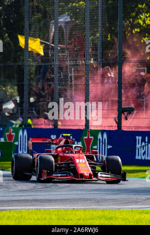 Italien/Monza - 08/09/2019 - #16 Charles Leclerc (MCO, Team Scuderia Ferrari, SF 90) gewann den Grand Prix von Italien Stockfoto