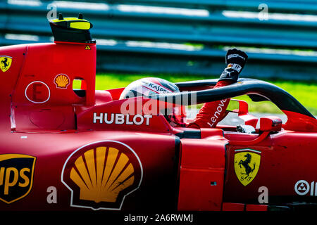 Italien/Monza - 08/09/2019 - #16 Charles Leclerc (MCO, Team Scuderia Ferrari, SF 90) gewann den Grand Prix von Italien Stockfoto