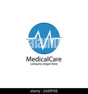 Medical care-Logo. Kreis Logo. Healthcare logo oder Icon-Vektor Stock Vektor